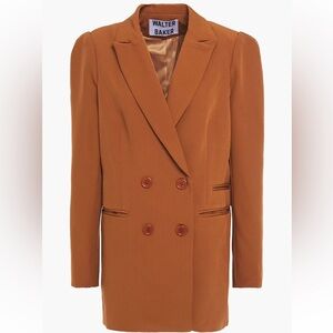 Walter Baker Women's Brown Double-Breasted Blazer